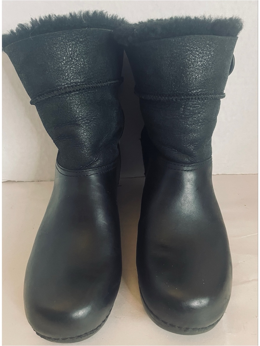 DANSKO STORMY Women's Ankle Boot Black Leather Genuine Sheepskin Size 8-8.5/39